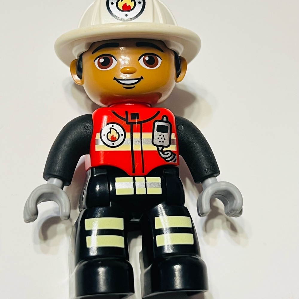 Lego Duplo Firefighter Figure - Red, Black, White
